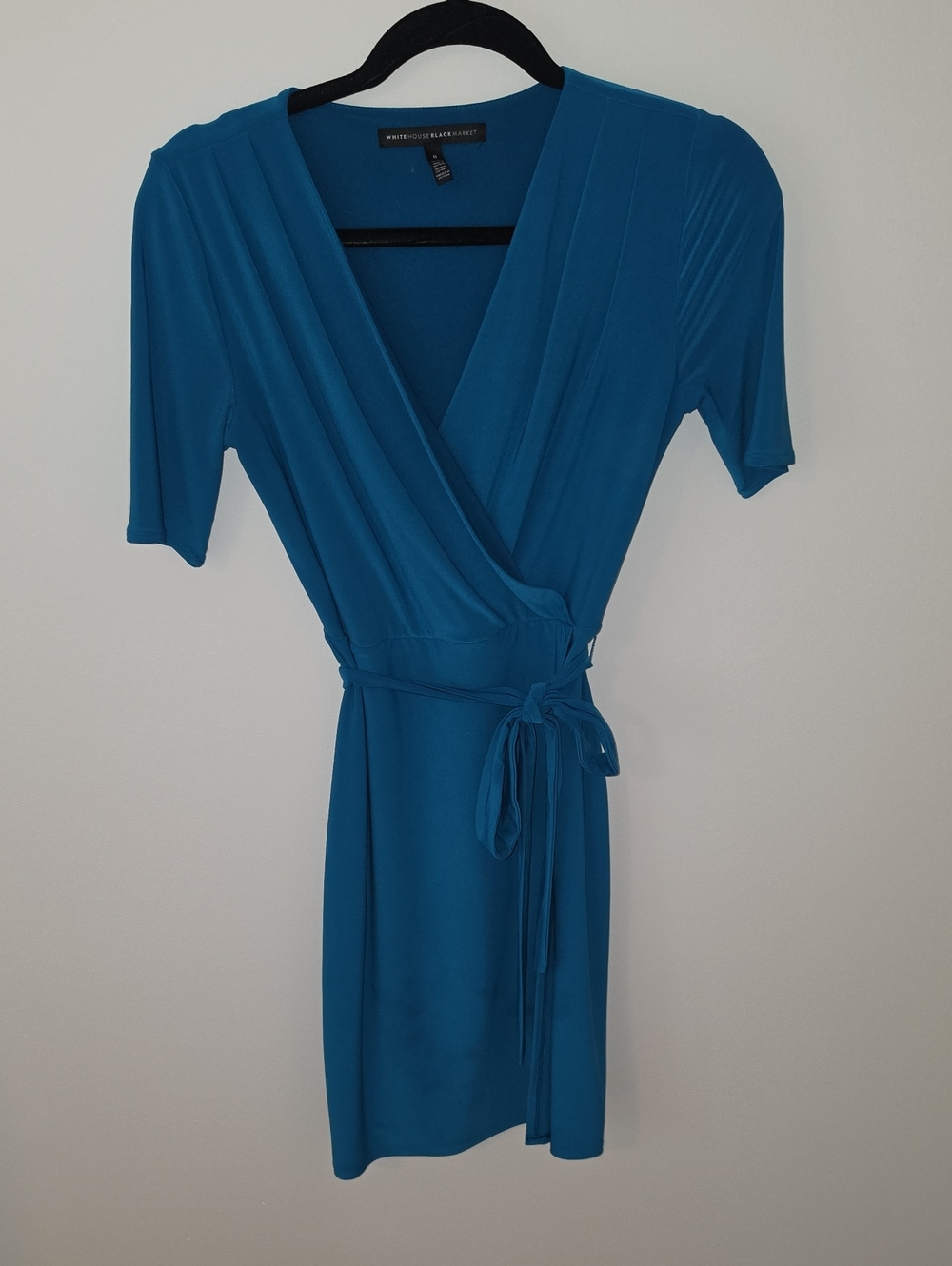 White House Black Market Blue Wrap Dress